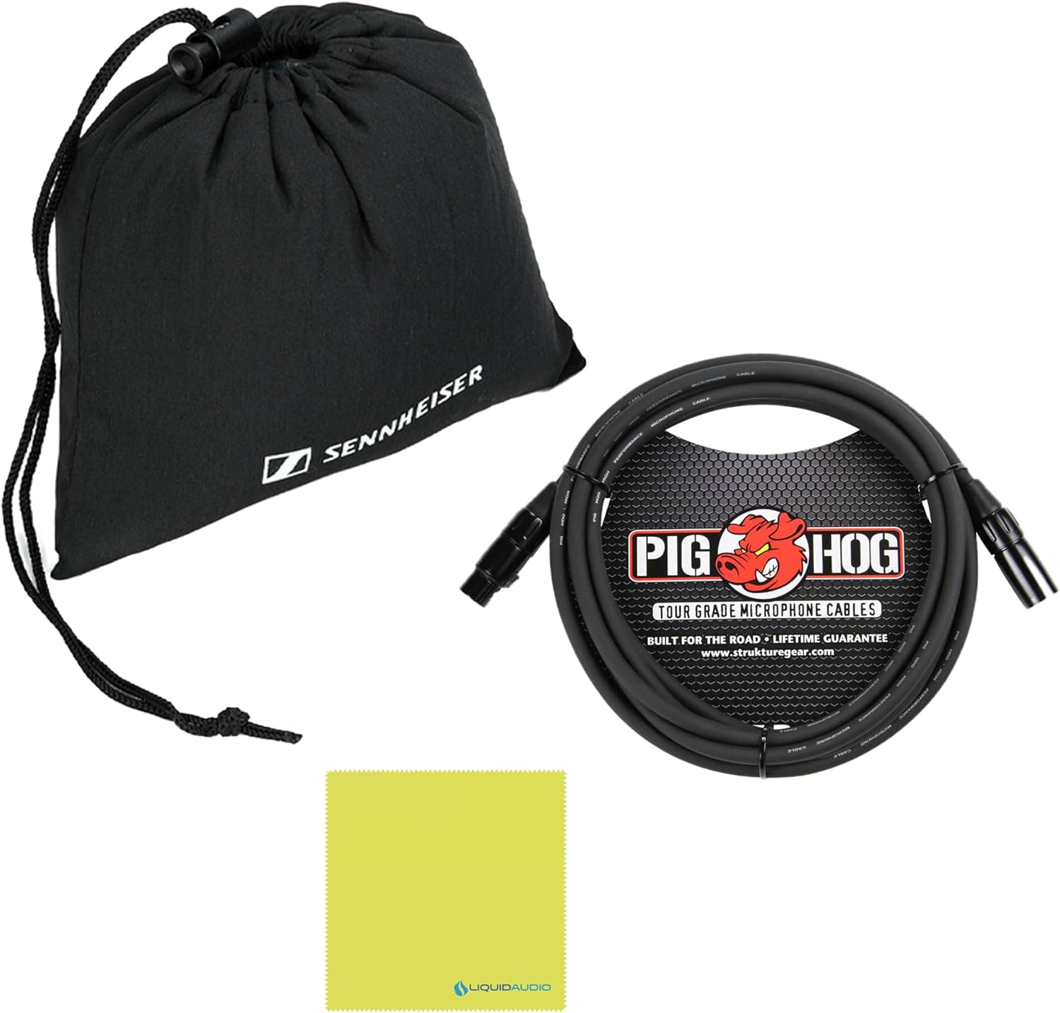 Sennheiser E 901 Boundary Condenser Microphone Bundle w/Pig Hog PHM10 8mm Mic Cable Polishing Cloth