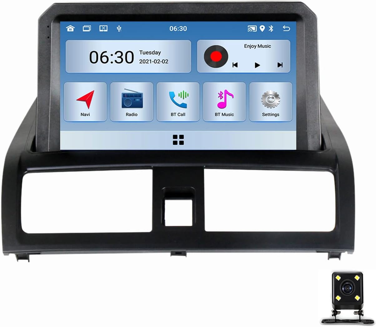 Android 10.0 Bluetooth Car Radio with Backup Camera 9 Inch Touchscreen MP5 Player for Honda Accord 7 2003~2007 Double DIN Car Stereo Support Carplay/Auto/Mirror Link/FM/USB/DSP/SWC