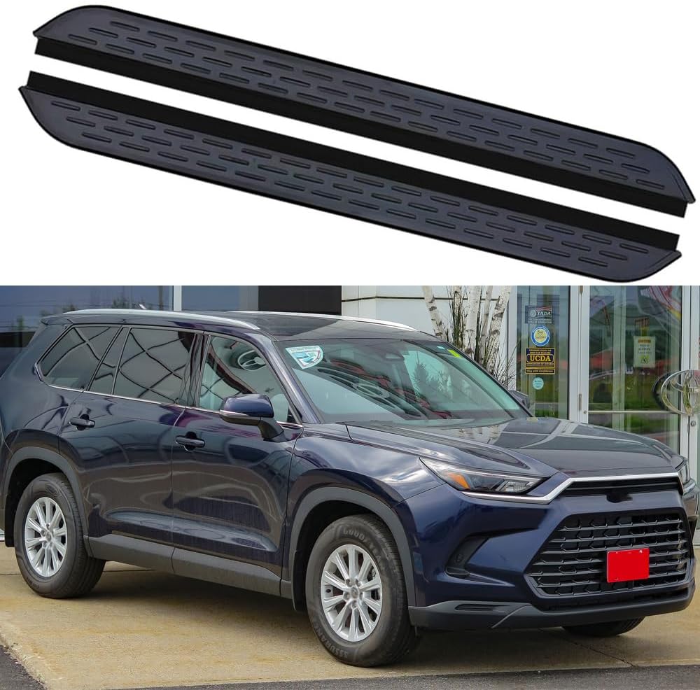 FTAPACCE 2PCS Side Steps Running Boards Nerf Bars Side Pedal Protector Fits for Toyota Grand Highlander 2024 2025 2026 (LHH)