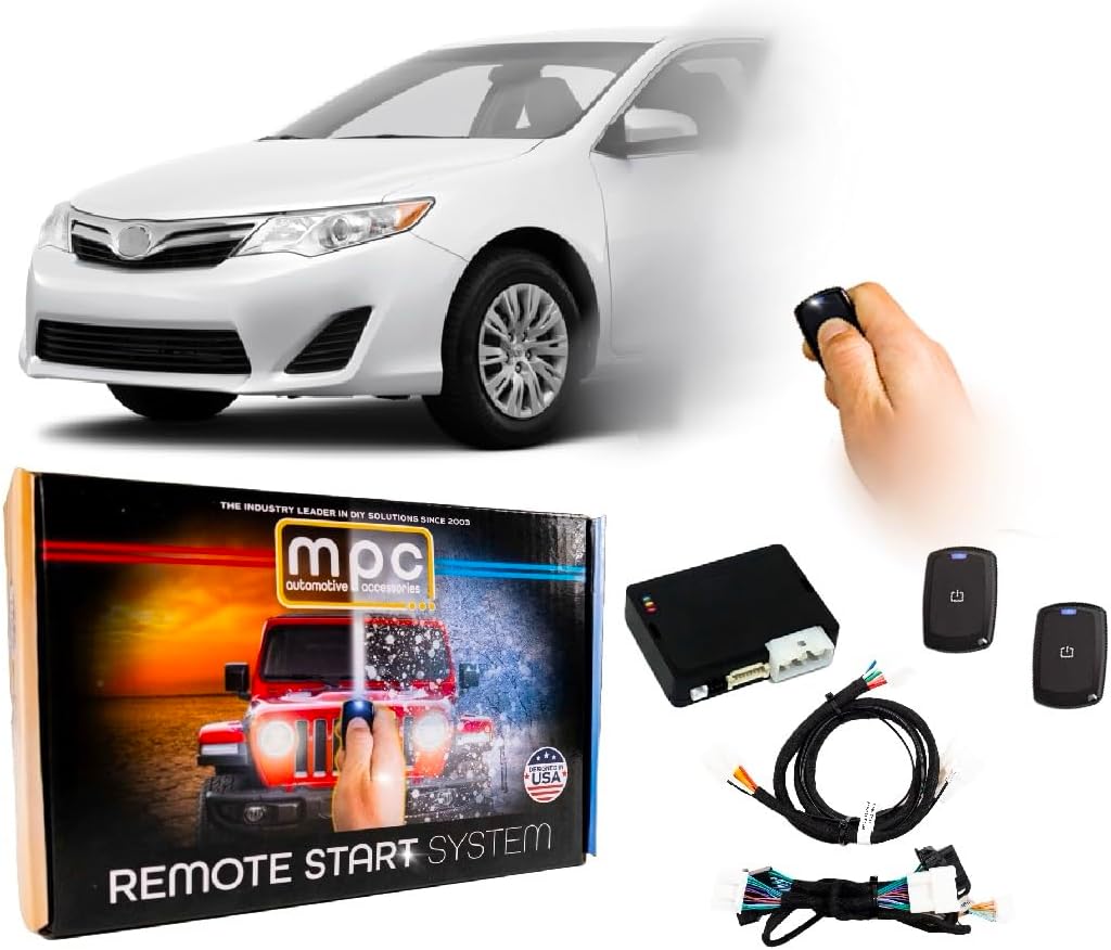 MPC Remote Start Kit Compatible with Toyota Camry 2012-2014 || 2X Long Range 2,000ft Remotes || G-Key Only || Plug and Play Ignition Harness || USA Tech Support