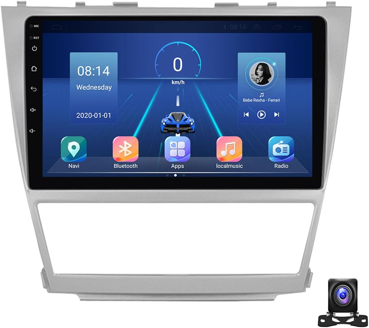 Bluetooth Car Stereo Android Car Radio for Toyota Camry 2007-2011, with Wireless CarPlay GPS Navigation Fast Charging Backup Camera