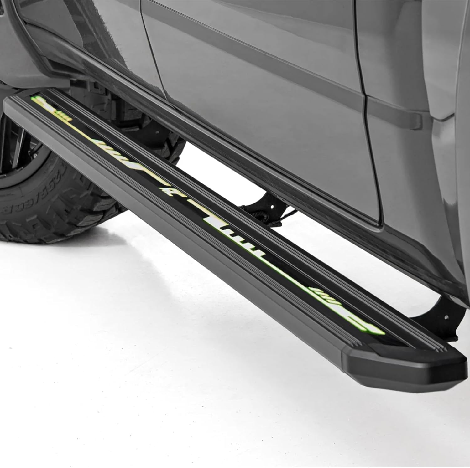 Rough Country Multi-Color LED Running Boards for Ram 1500 & TRX Crew Cab (2019–2026) - RGB Multi-Color Aluminum Side Steps with App Control