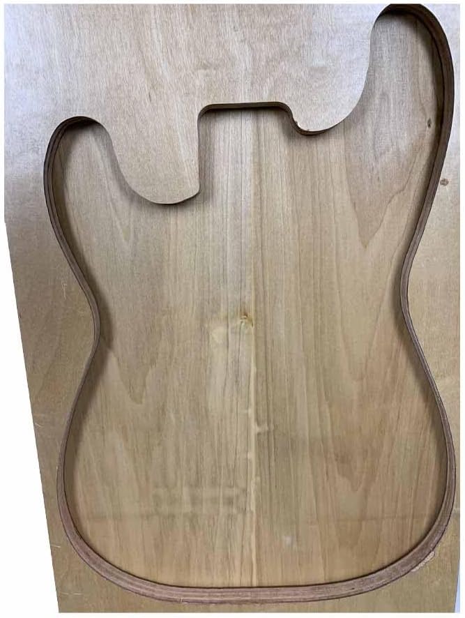 Exotic Wood Zone | Yellow Poplar Semi Explorer Electric/Bass Musical Wood Body Blanks | Guitar Luthier Tonewood Suppliers | Glued Unplaned - 24