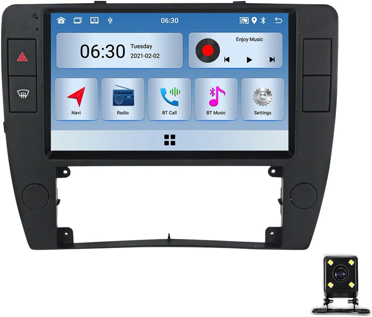 Double Din Car Stereo with Backup Camera, 9 Inch Touchscreen Car Radio Bluetooth Multimedia Car Audio Compatible with Volkswagen Passat B5 2000-2005 Support Carplay/Auto/Mirror Link