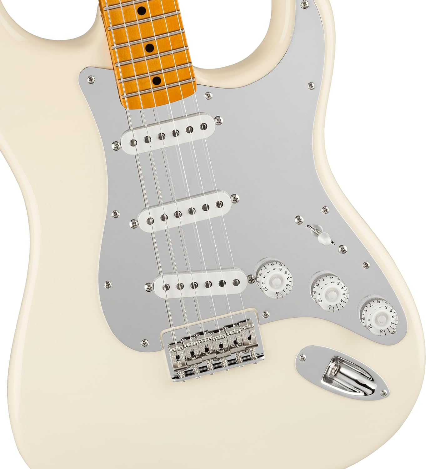 Fender Nile Rodgers Hitmaker Stratocaster Electric Guitar, Olympic White, Maple Fingerboard