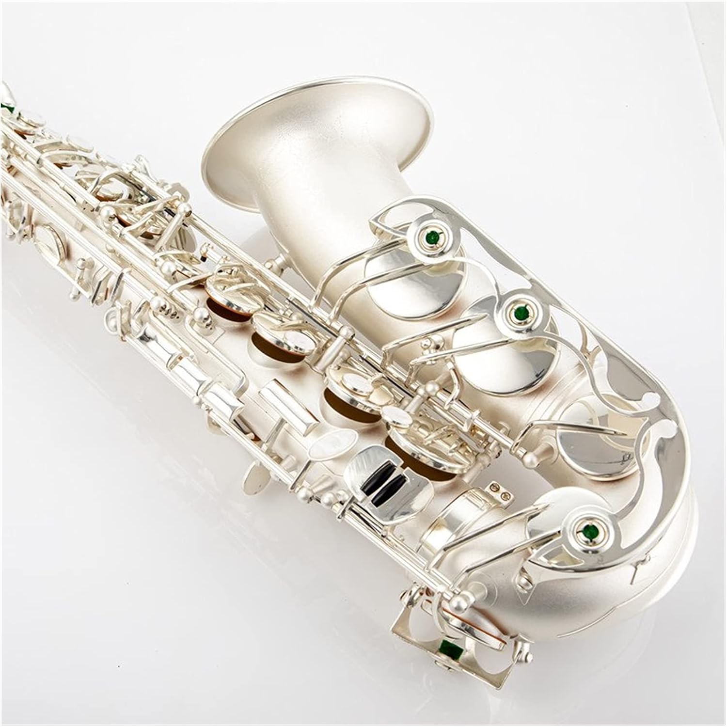 Alto Saxophone Silvering Plated Musical Instruments E Flat Sax with Mouthpiece Professional Student Saxophone