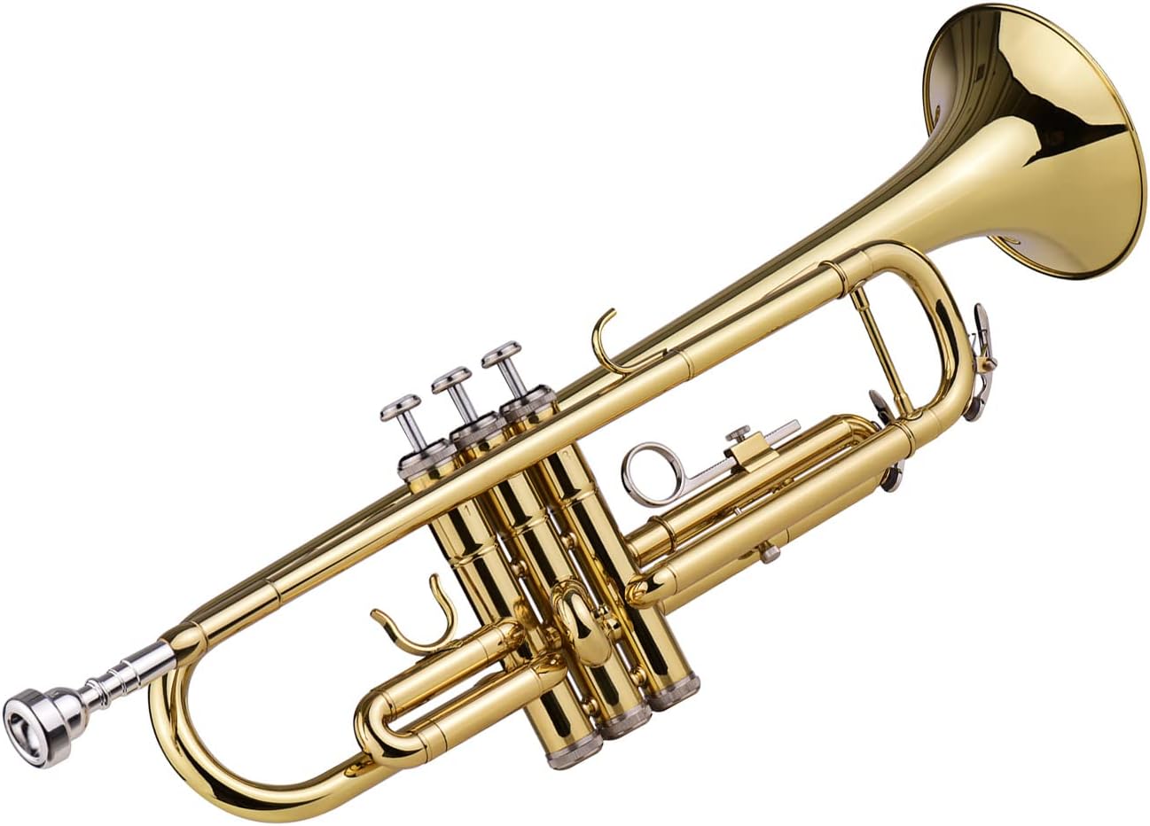 Trumpet Bb B Flat Brass Trompetas Instrumento with Mouthpiece Gloves for Standard Student Beginner and Teacher