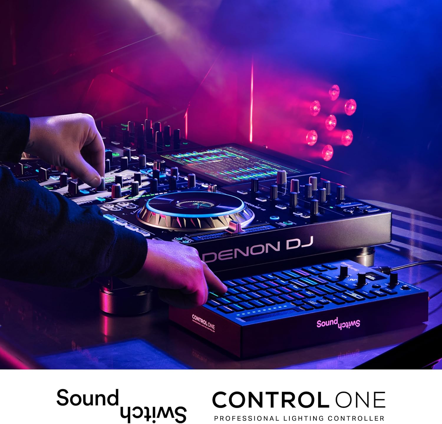 SoundSwitch Control One - Professional DMX DJ Lighting Controller with 3 Months SoundSwitch Software Access and DMX Lights and Phillips Hue Support
