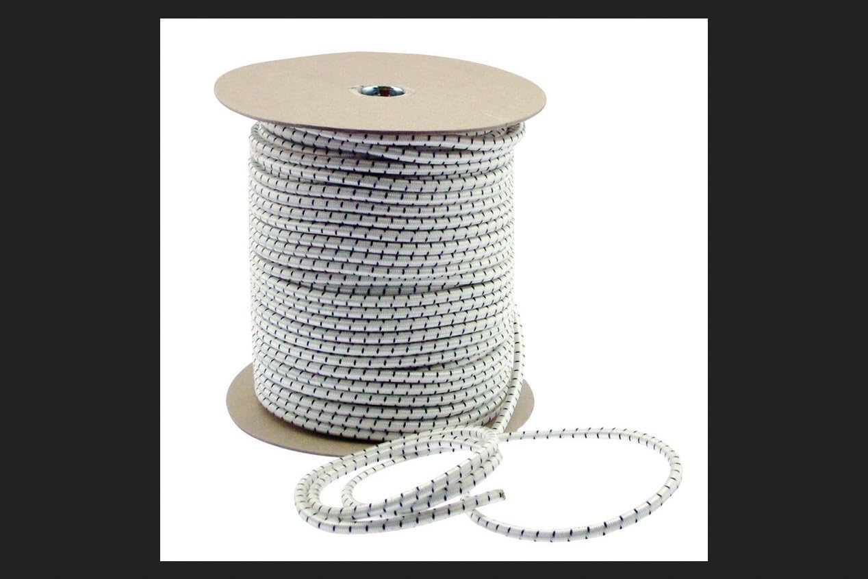 Keeper White Bungee Cord Reel 300 ft. L x 5/16 in. 1 pk