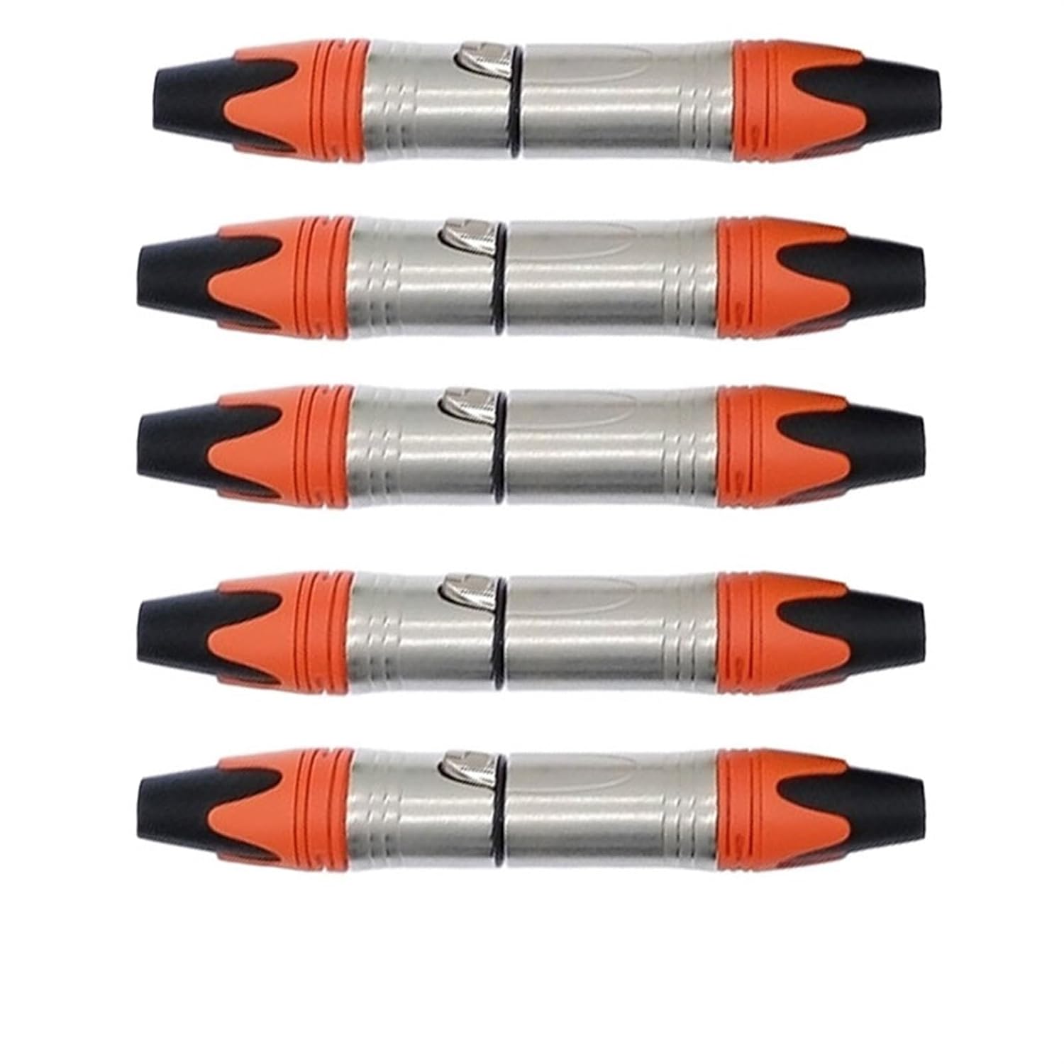 5/10Pcs XLR Connector Audio Microphone 3pin Speaker Connector Male & Female Colour Mic Connector(Orange-S 5PC)