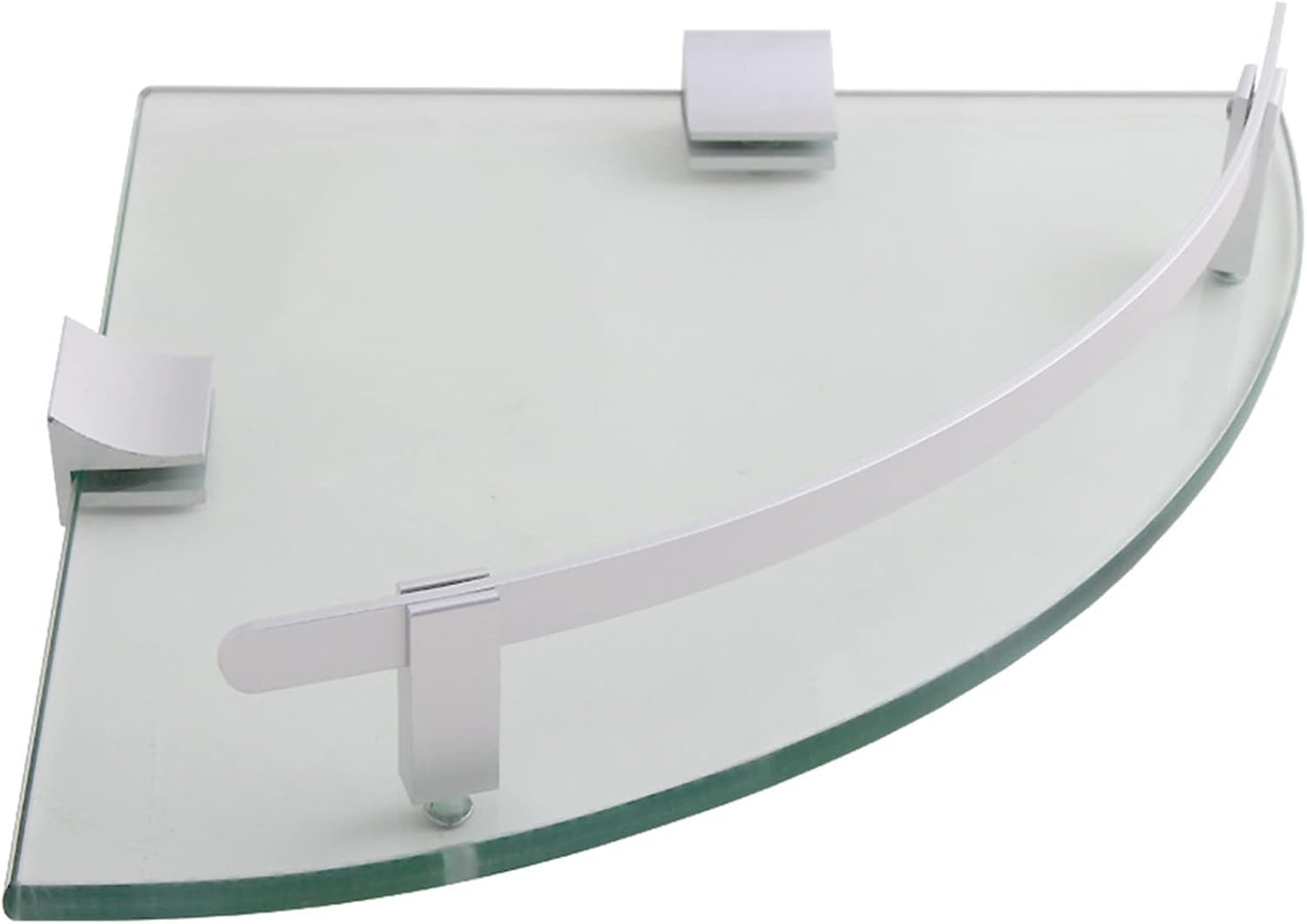 Bathroom Shelves Bathroom Glass Shelf Wall Mount Toughened Glass Corner Shelf with Aluminum Rail Kitchen Storage Organizer Bathroom Accessory Bathroom Furniture.