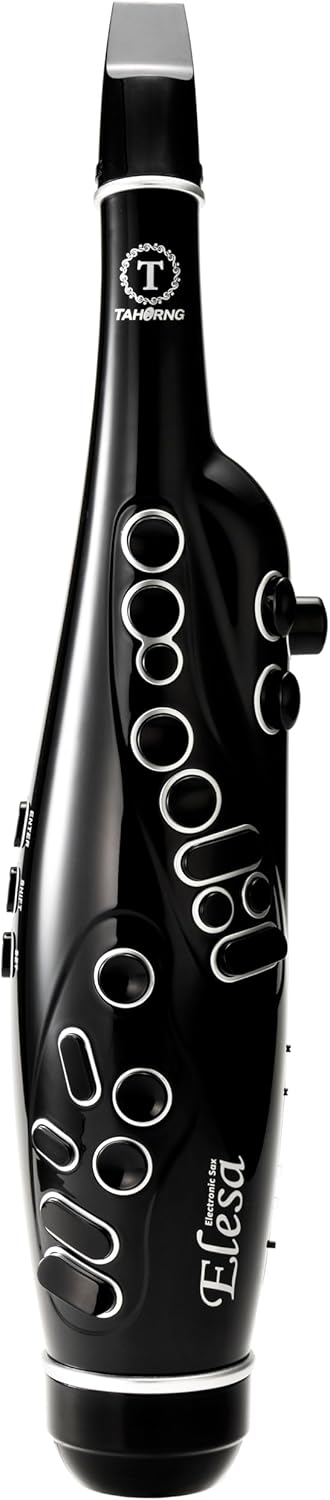 Elesa Electronic Saxophone, Digital Wind Instrument, Bluetooth (Black)