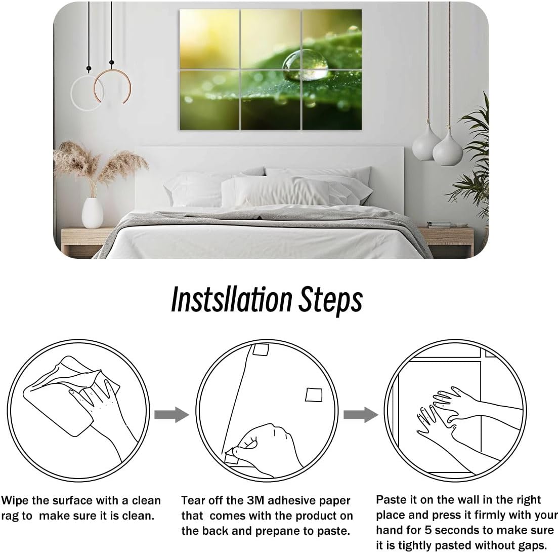 6 Pack Art Acoustic Panels Water Drop Nature Environmental Issues Sustainable Resources Sound Absorbing Panel 48