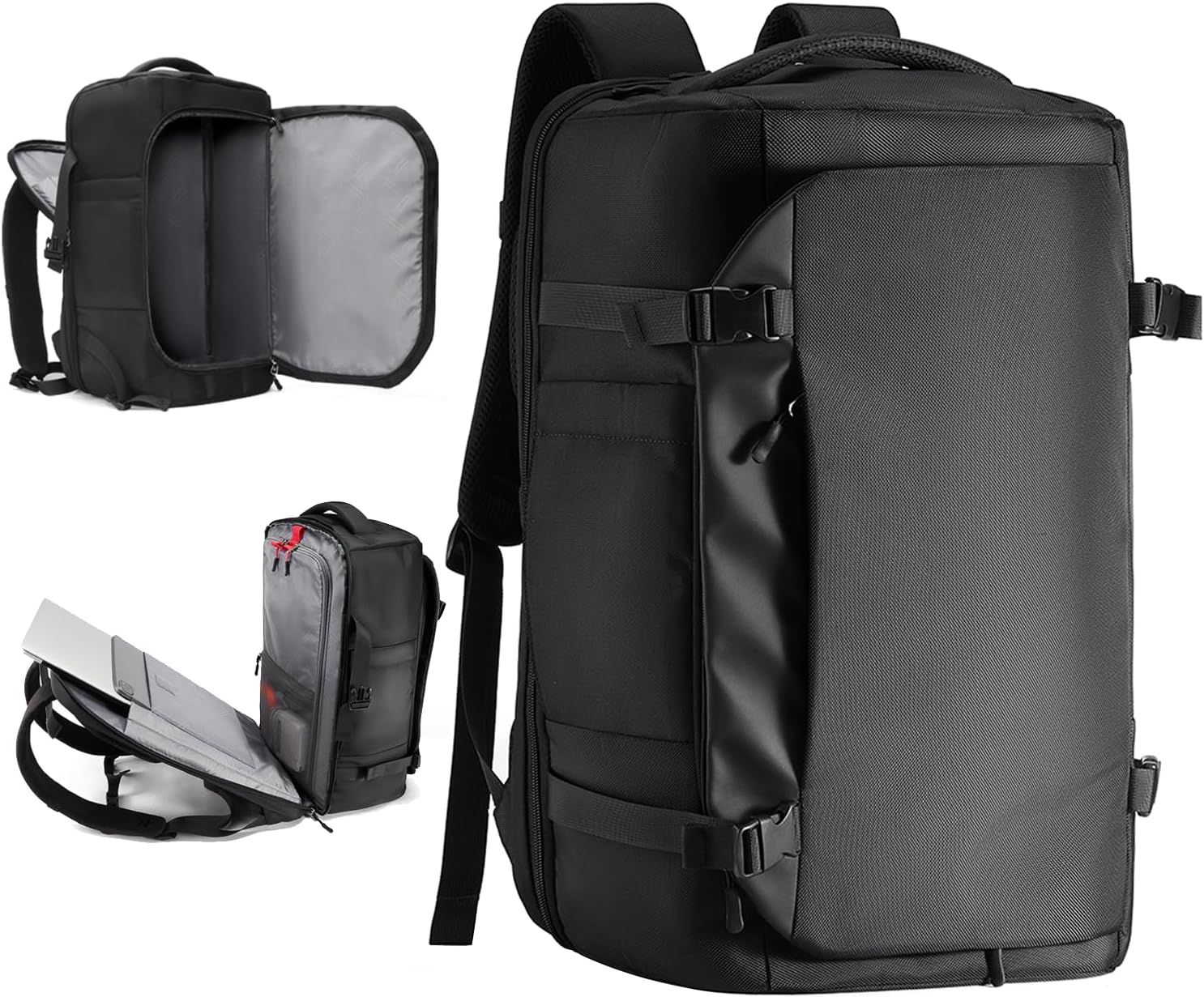 GHERSON Travel Backpack For Air Travel,Durable Large 40L TSA Flight Approved Carry-on Luggage Hand,Water Resistant Business Rucksack,Weekender Bag Daypack，Fits 17.3 Inch Laptop