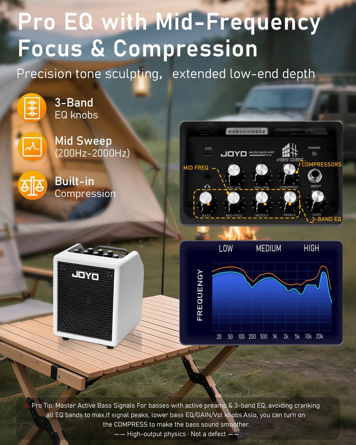 JOYO 30W Bass Combo Amplifier Portable Amp 4