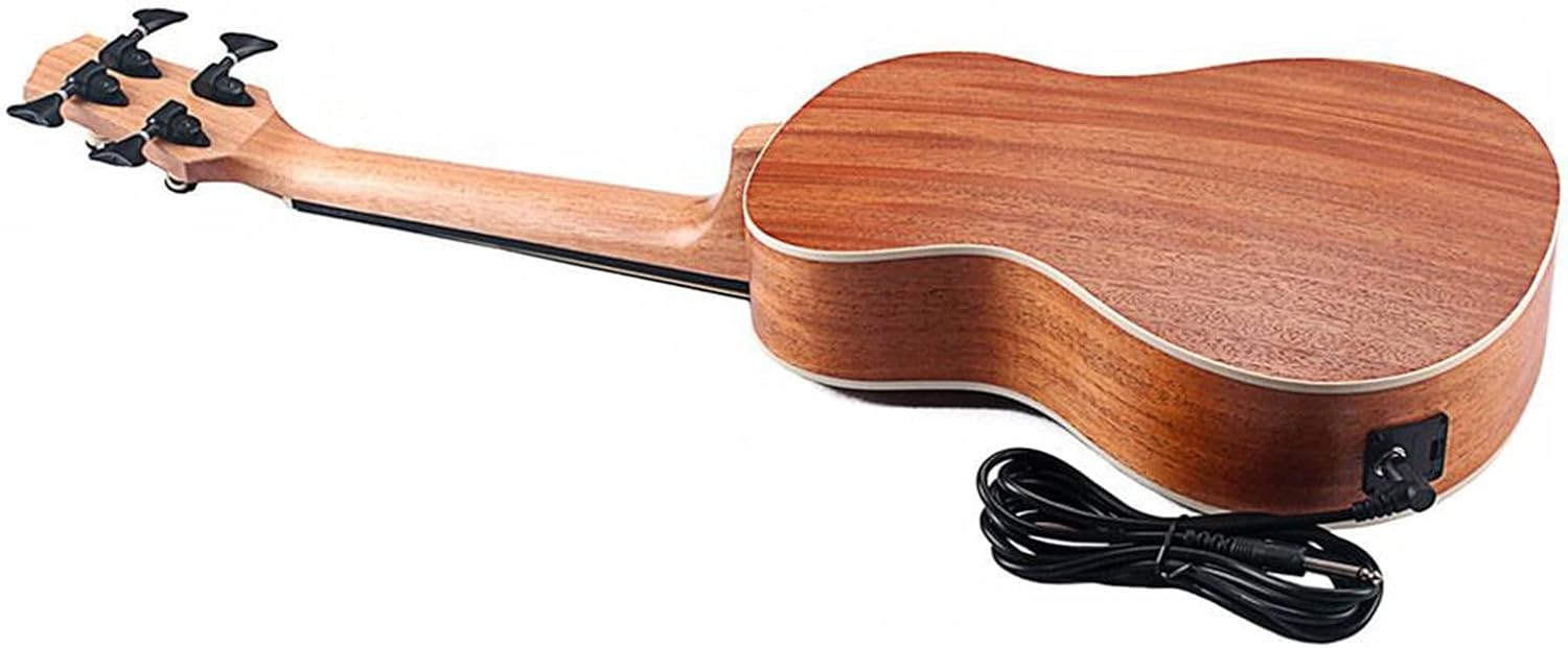 Children Ukulele 30 Inch Electric Ukulele Bass EQ Sapele Retro Closed Button Four Strings Electric Guitar Instrument
