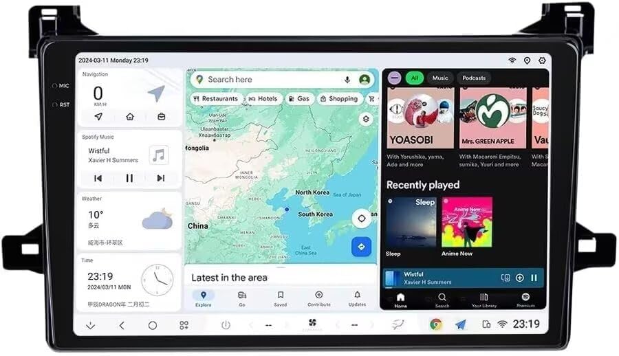 MekedeTech DUDUAUTO DUDU7 Dash Kit for Toyota Prius XW50 2016-2020,9.5 inch 2K 2000X1200 Touch Screen Car Stereo Intelligent Head Unit 12G RAM 256G ROM