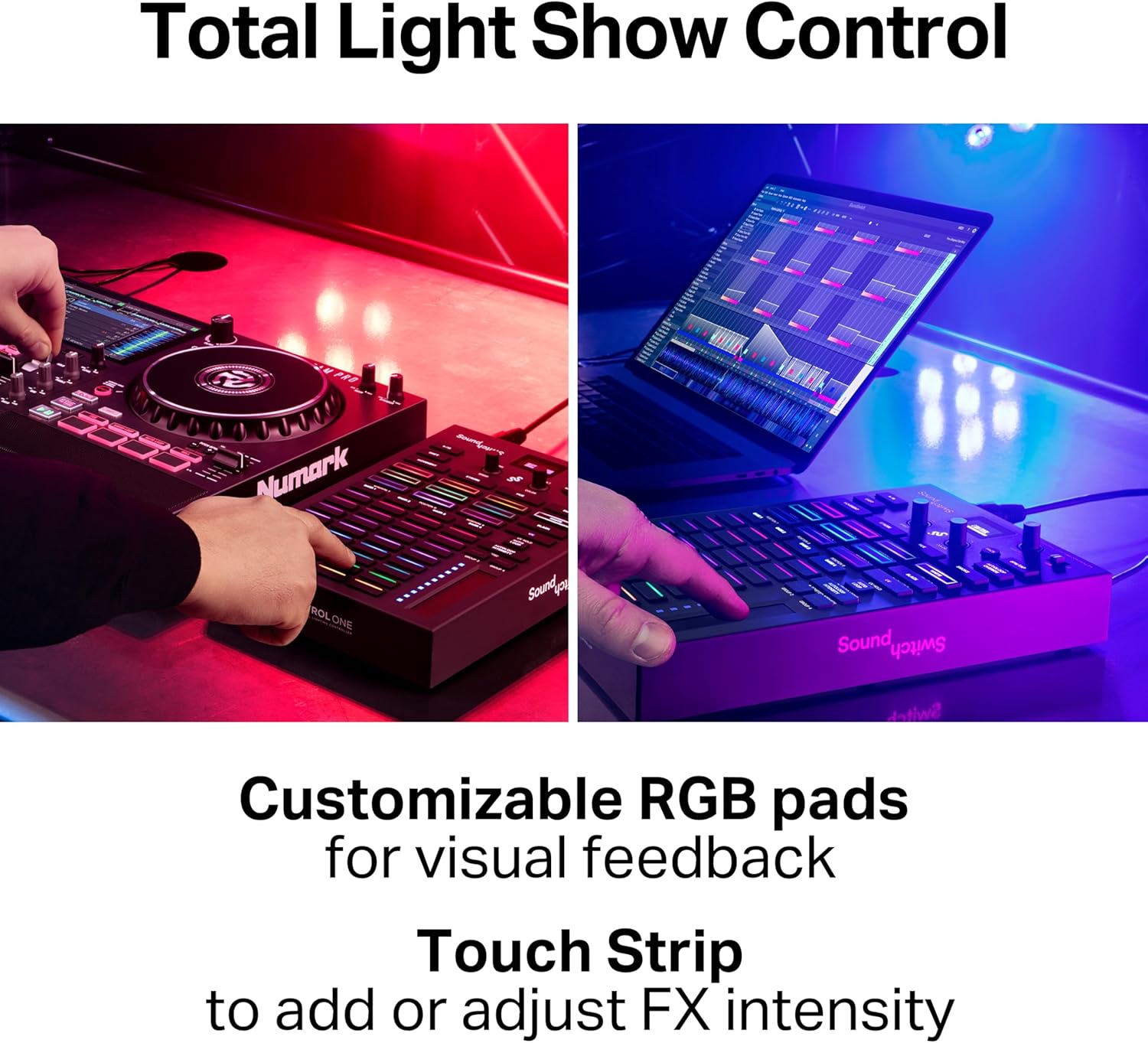 SoundSwitch Control One - Professional DMX DJ Lighting Controller with 3 Months SoundSwitch Software Access and DMX Lights and Phillips Hue Support