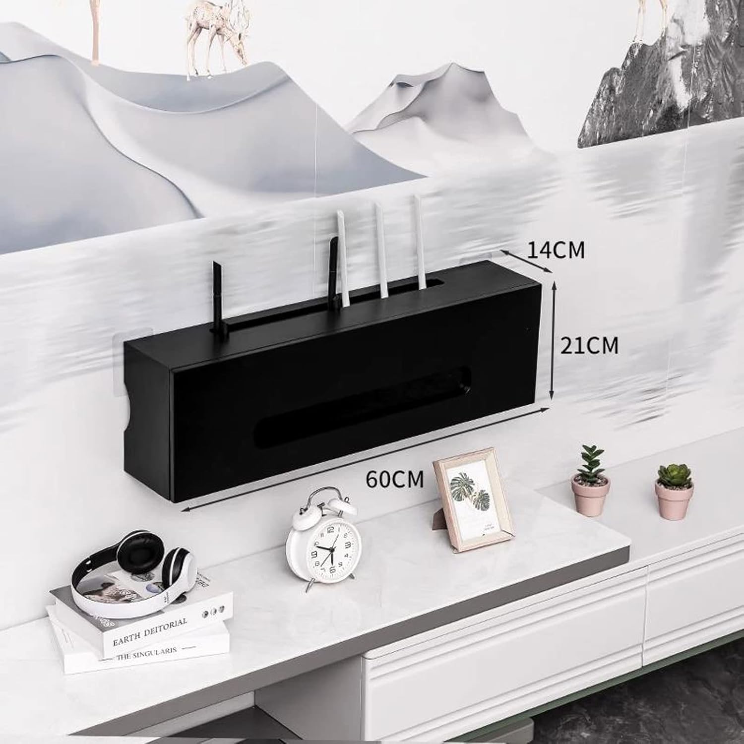 Wall Shelf Floating Shelf Wall mounted TV Cabinet TV Stand TV Console Book Shelf Display Shelf TV Board Wall Power Outlet Multimedia Storage Shelf Wall Mount Corner Shelves Home Entertainment Center