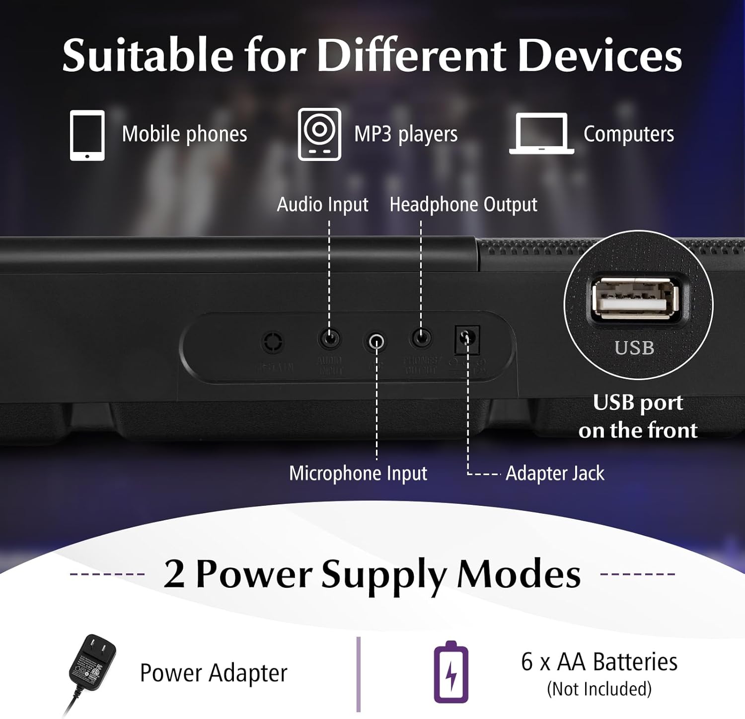 61 Key Digital Piano Keyboard, Electric Piano with Stand, Built-In Speakers, Portable Keyboard for Beginners, Adults