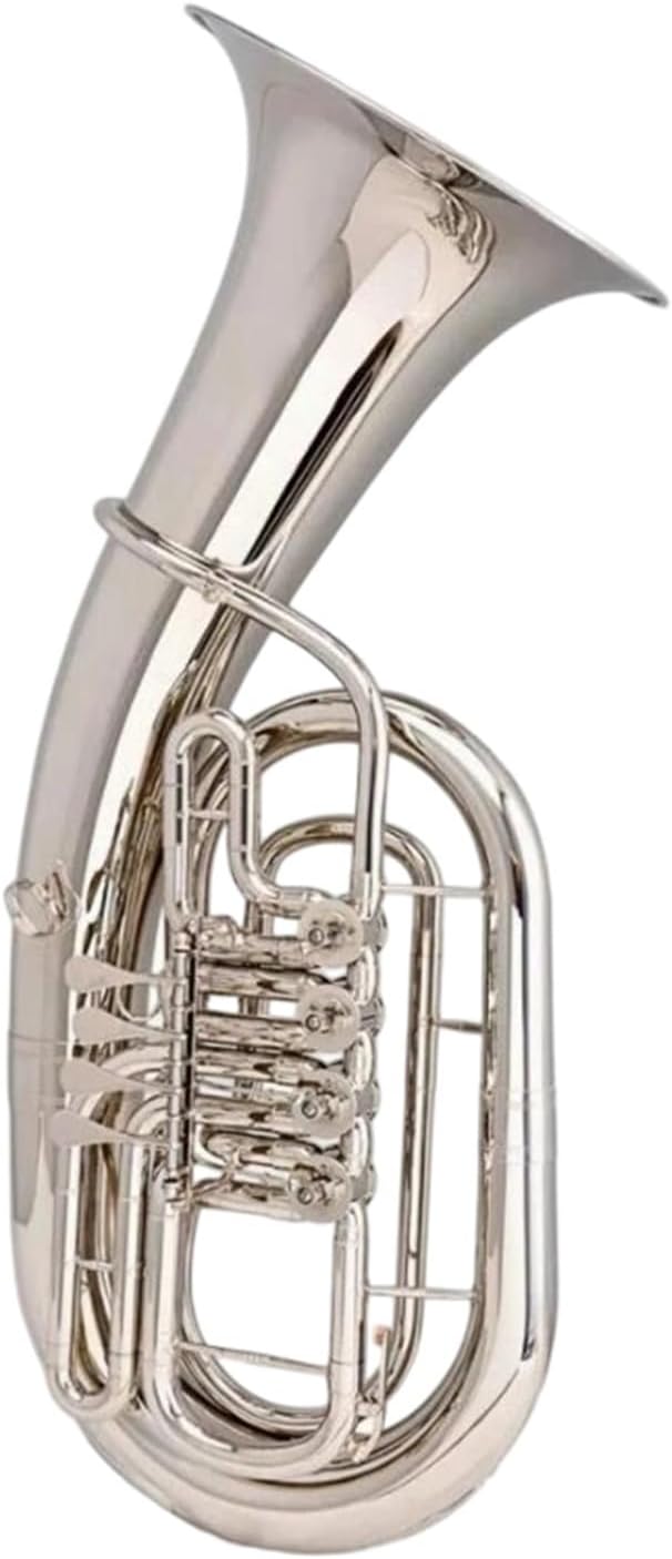 Four Key Euphonium Adult Beginner Instrument Gold Or Silver Euphonium All-brass Instrument(Silver)