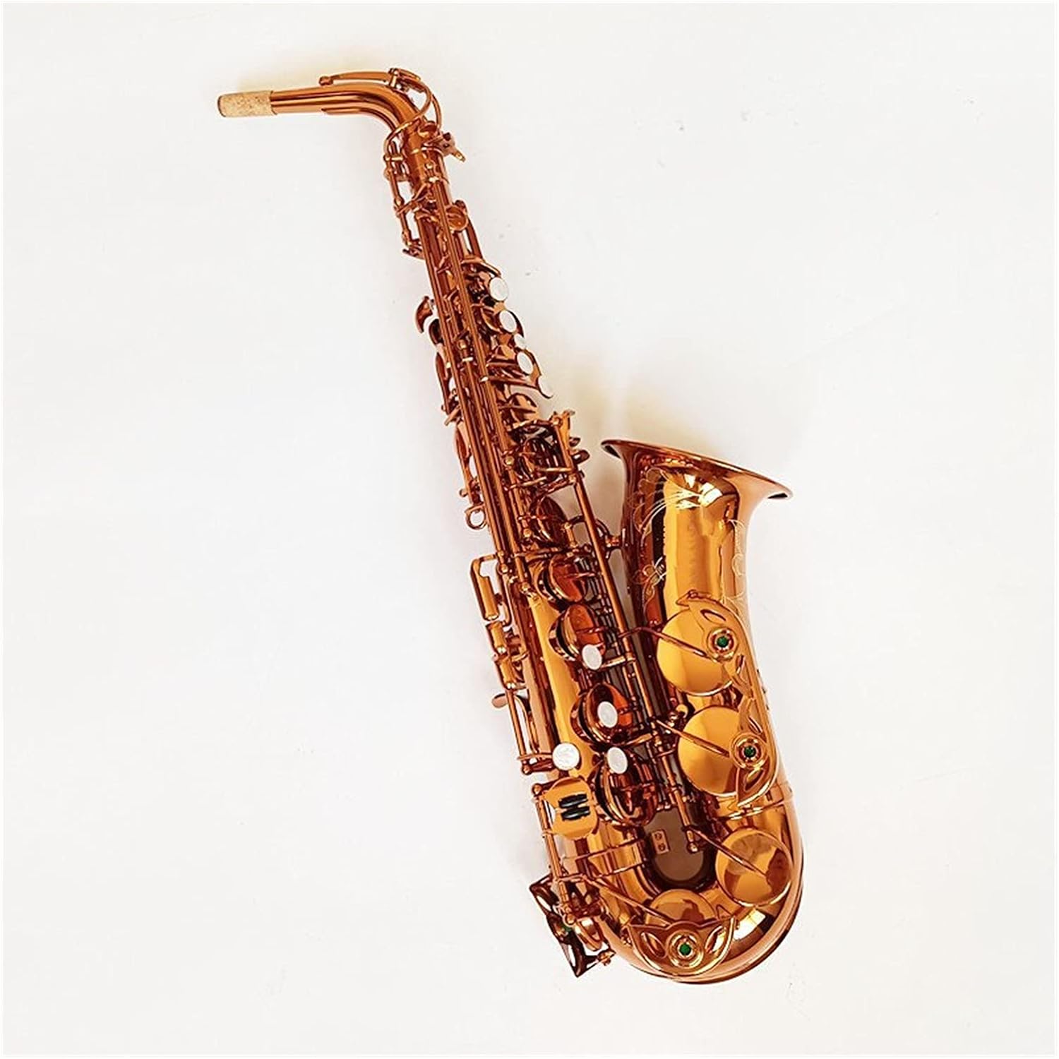 Alto Saxophone EB Coffee Color Copper Simulation Sax Professional Playing Woodwind Instrument with Mouthpiece Student Saxophone