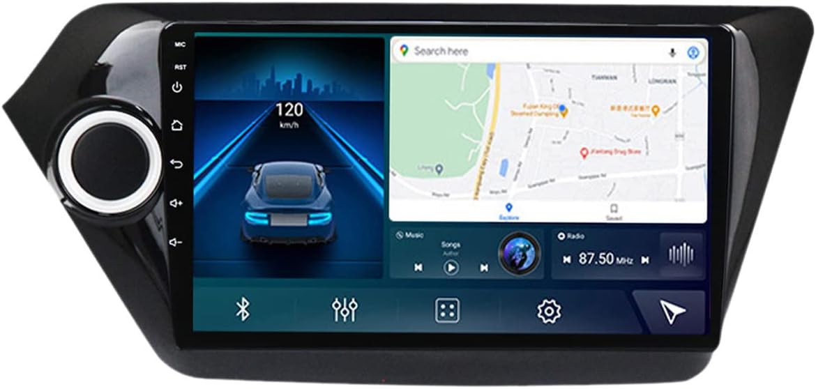 SAXTZDS Double Din Car Stereo 9 Inch Touch Screen Multimedia MP5 Player for Kia Rio 3 4 2011-2015 Car Audio Receiver with SWC Bluetooth FM Radio Support 4G/WiFi/Carplay/DSP,7862 8g+128g