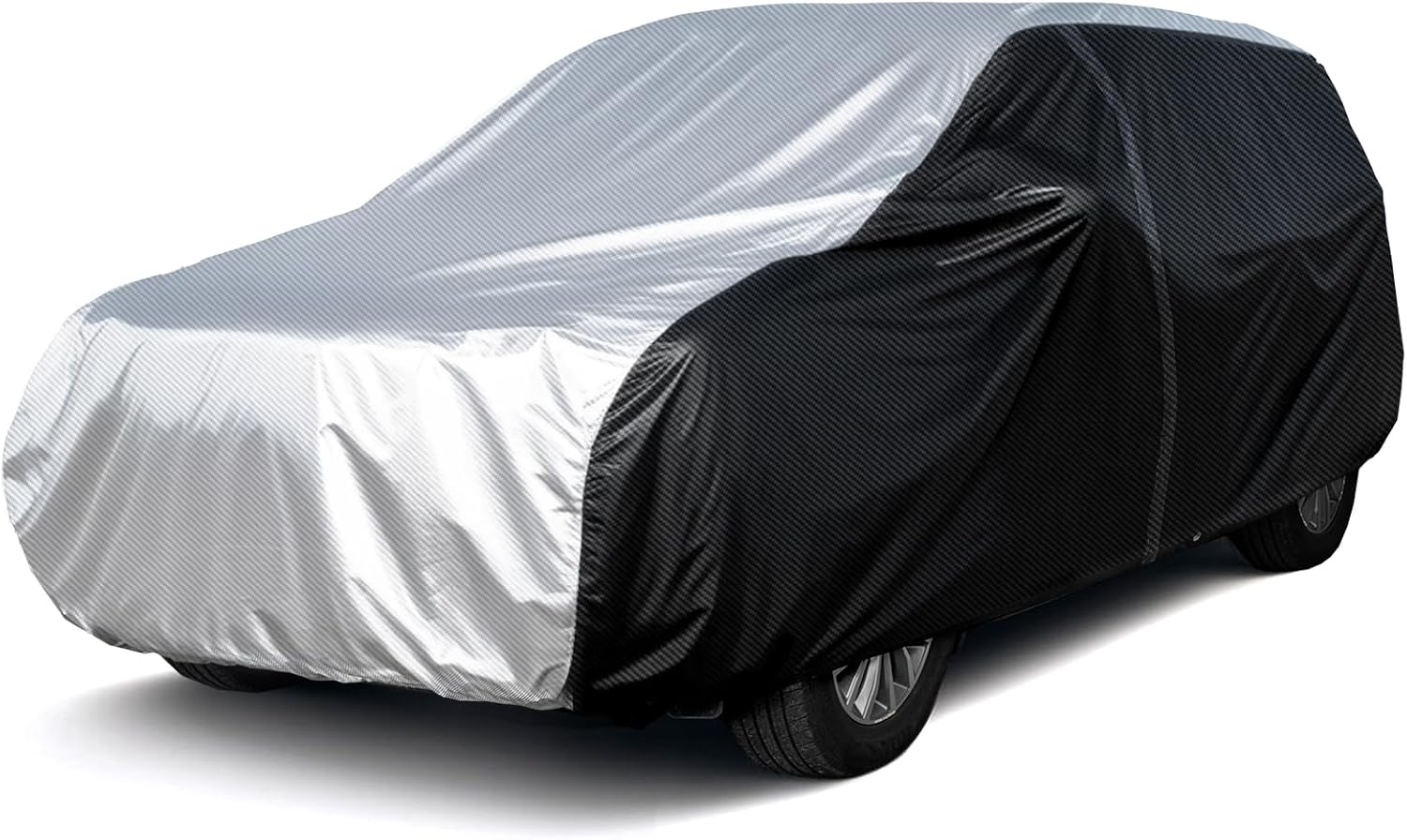 SUV Cover, Carbon Fiber Luxury All Weather Protection SUV Car Covers for Automobiles, Full Exterior Cover with Zipper, Outdoor Car Cover Sun UV Rain Snow Wind Protection, S.U.V S3 207