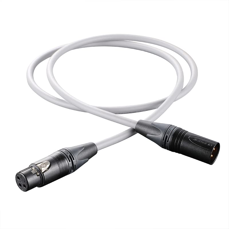 DIY Customized Line XLR Audio Microphone Cable, CANARE L-4E6 NEUTRIK Gold-Plated XLR Male Female Plug Connector, for Mixer Microphone Condenser Micro Connection Cable Extension Cable (2 Meters/Pack)