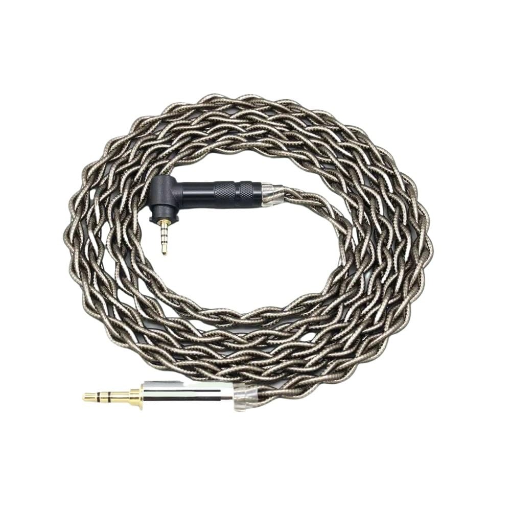 99% Pure Silver Palladium Graphene Gold Earphone Shielding Cable for 50TH Anniversary RP Stereo Headphone 8480(XLR 4 Pole Male,5m)