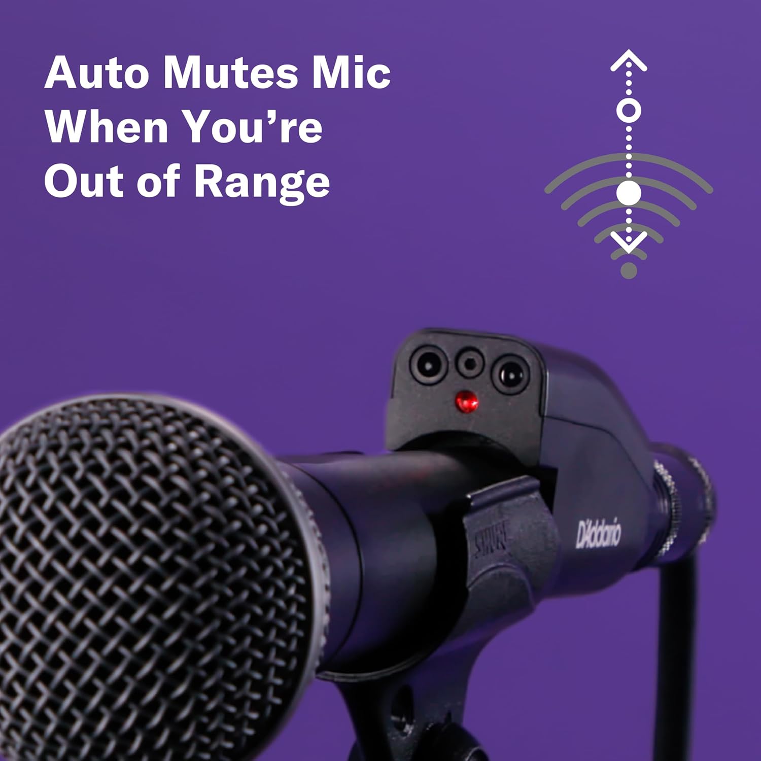 D'Addario Mic Mute Infared Microphone Sensor - Feedback Eliminator