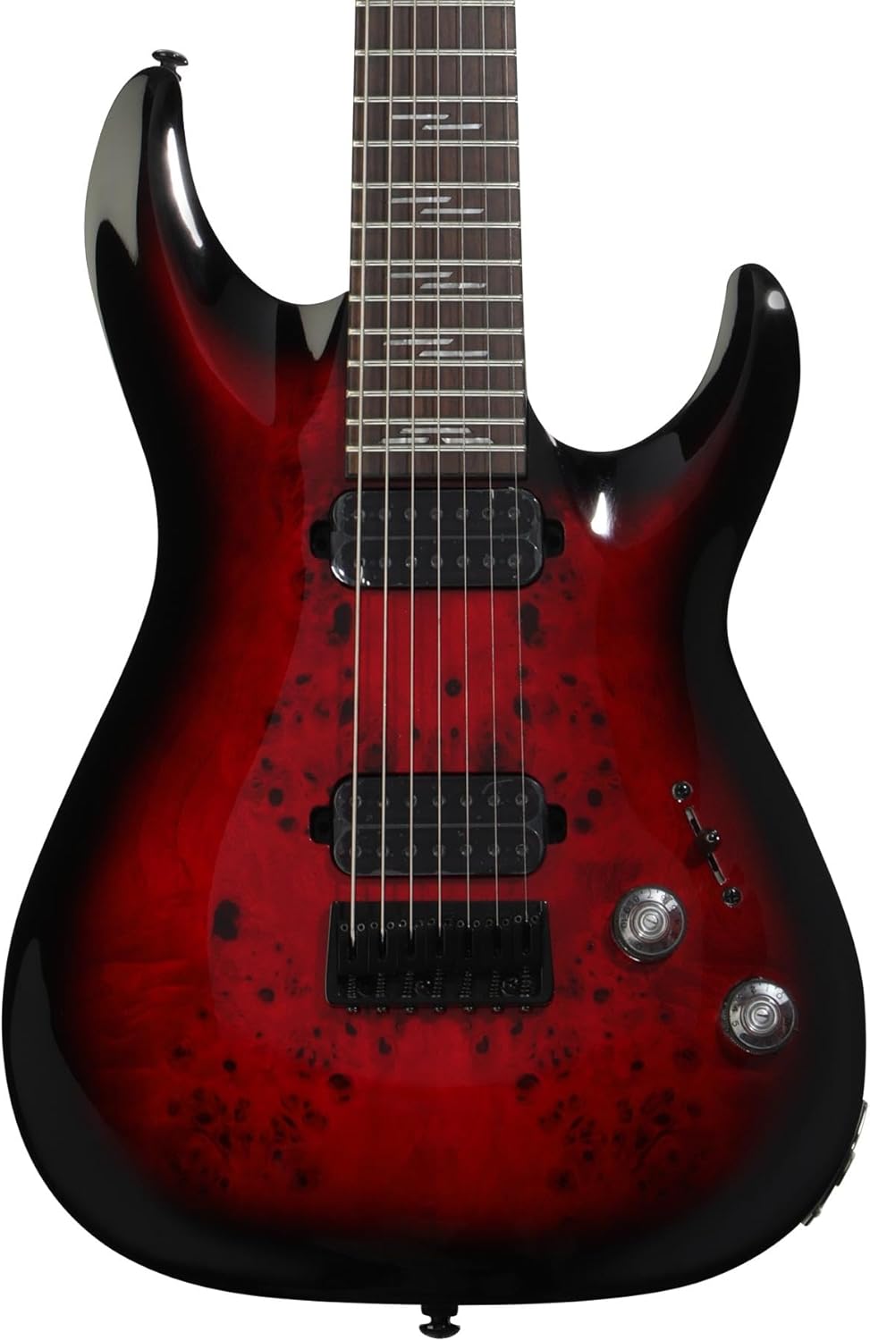 Schecter Omen Elite-7 Electric Guitar - Black Cherry Burst