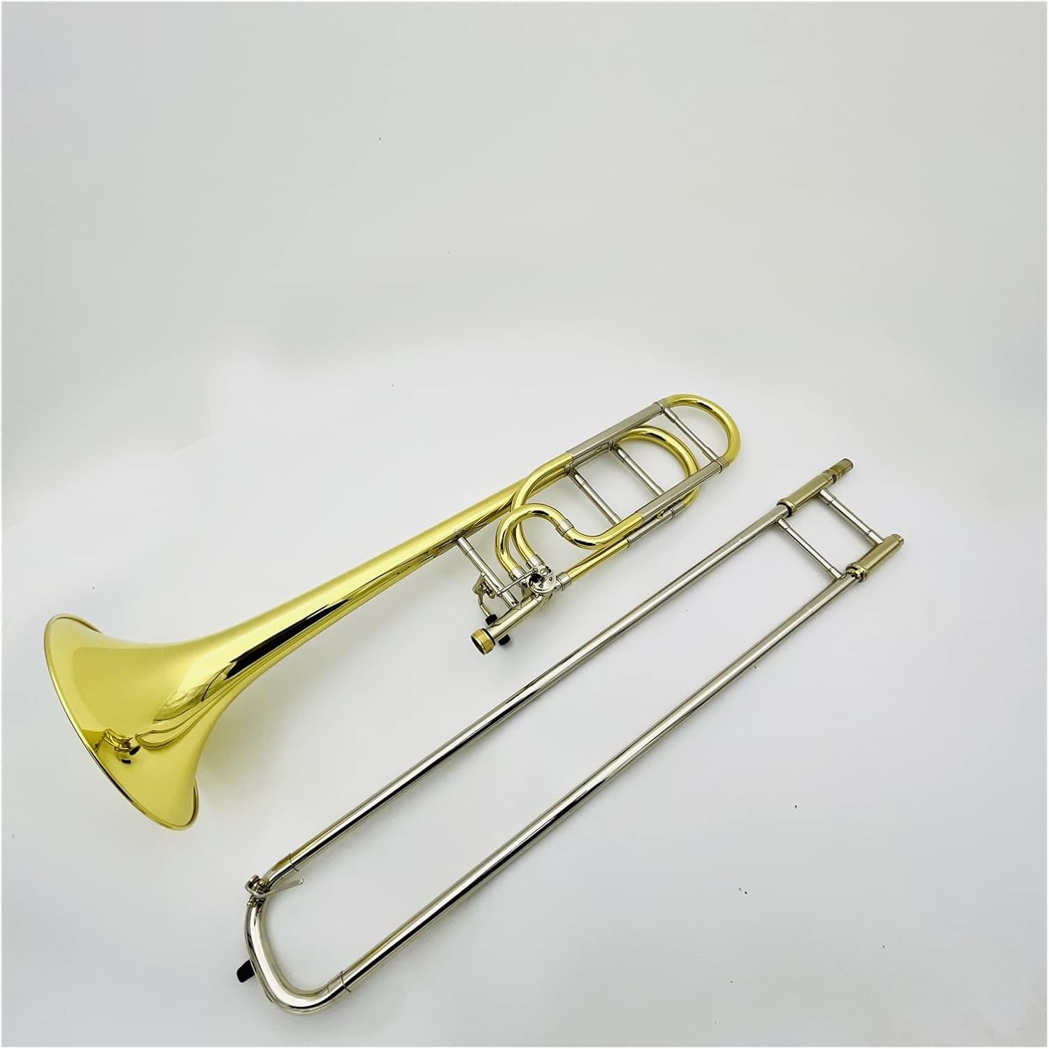 FLFL Student Trombone Bb/f Trombone Brass Plated Professional Musical Instrument