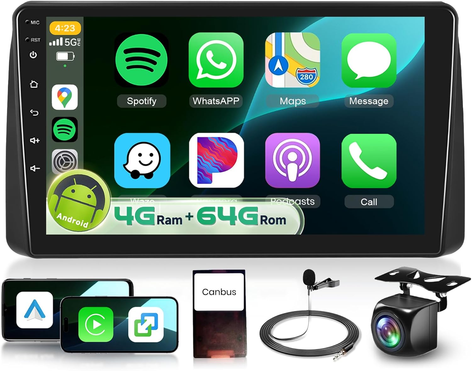 8 Core 4G+64G for Dodge Grand Caravan Car Radio 2011-2020 Chrysler Town & Country 2011-2016 with 5G WiFi DSP Wireless Carplay Android Auto,Sellrich 9