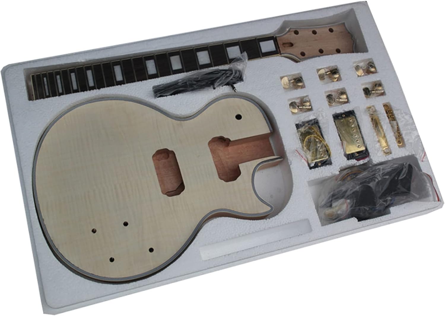 DIY Electric Guitar Kit 38 Inches Classic DIY 6 String Electric Guitar DIY Kit with Gold Plated Hardware