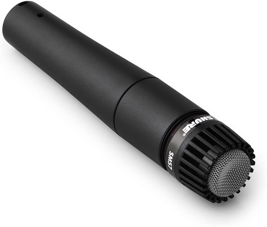 Shure SM57 Professional XLR Dynamic Microphone – Cardioid Mic for Instruments, Amplifiers, Drums & Live Performance Recording (SM57-LC)