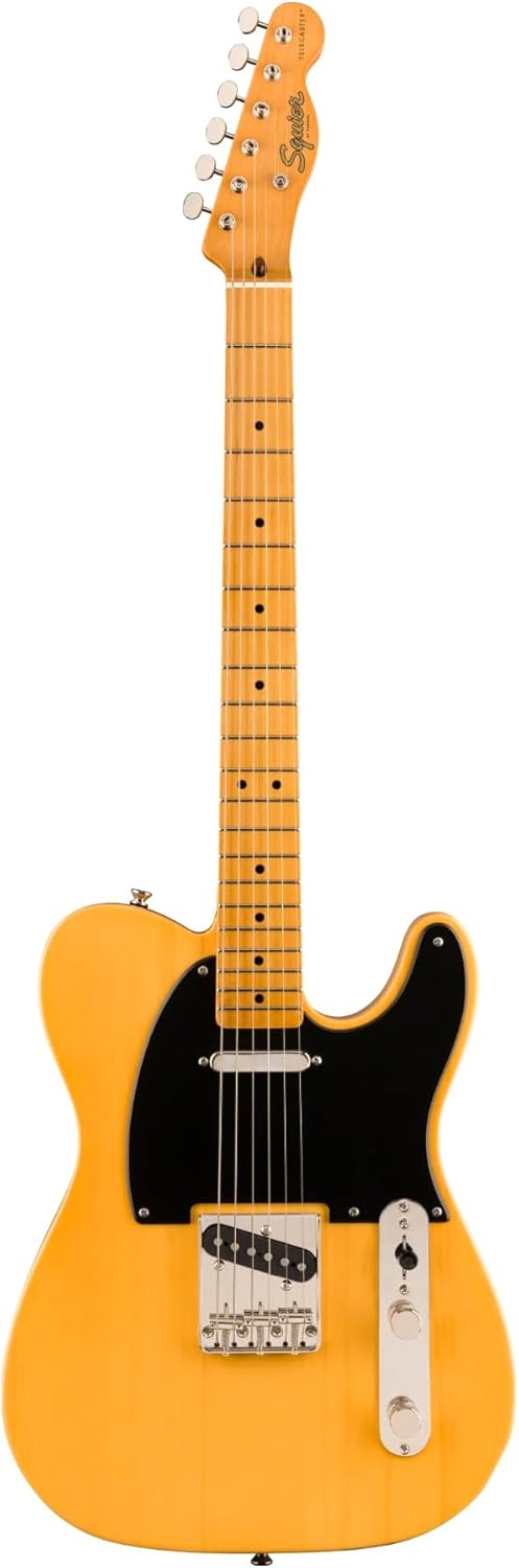 Squier Classic Vibe 50s Telecaster Electric Guitar, Butterscotch Blonde, Maple Fingerboard