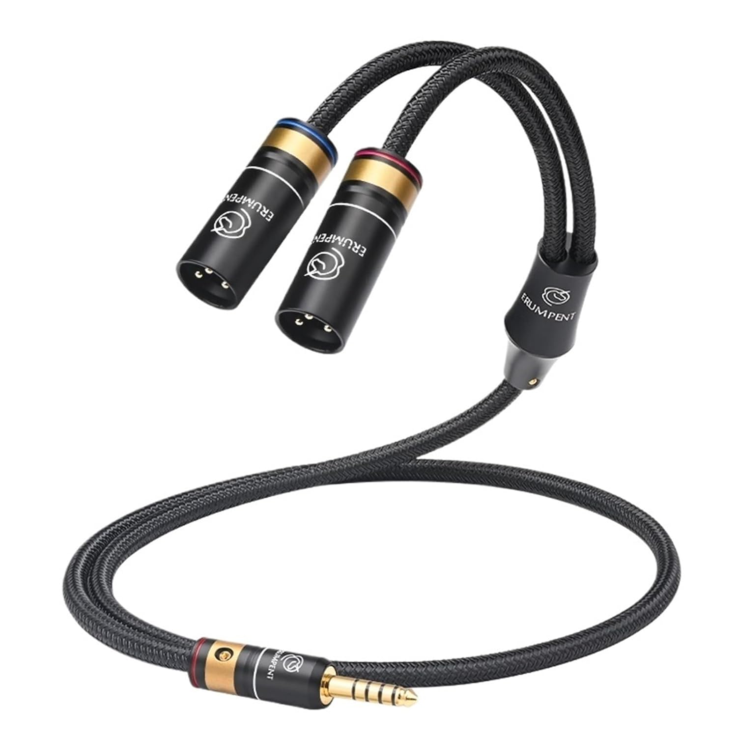 Hi-end HiFi 4.4mm to 2XLR Audio Cable 6N OCC Balanced 4.4mm Male to 2XLR Male/Female Mixer Amplifier Cable(0.5m)
