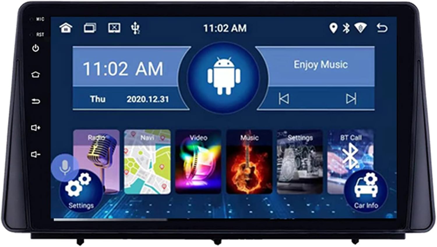 2 DIN Android 11 Car Stereo Bluetooth Music Player Autoradio for Ford Focus 2019 2020 2021Support FM RDS Carplay DAB+ DSP WiFi USB Bluetooth 9 inch GPS Radio