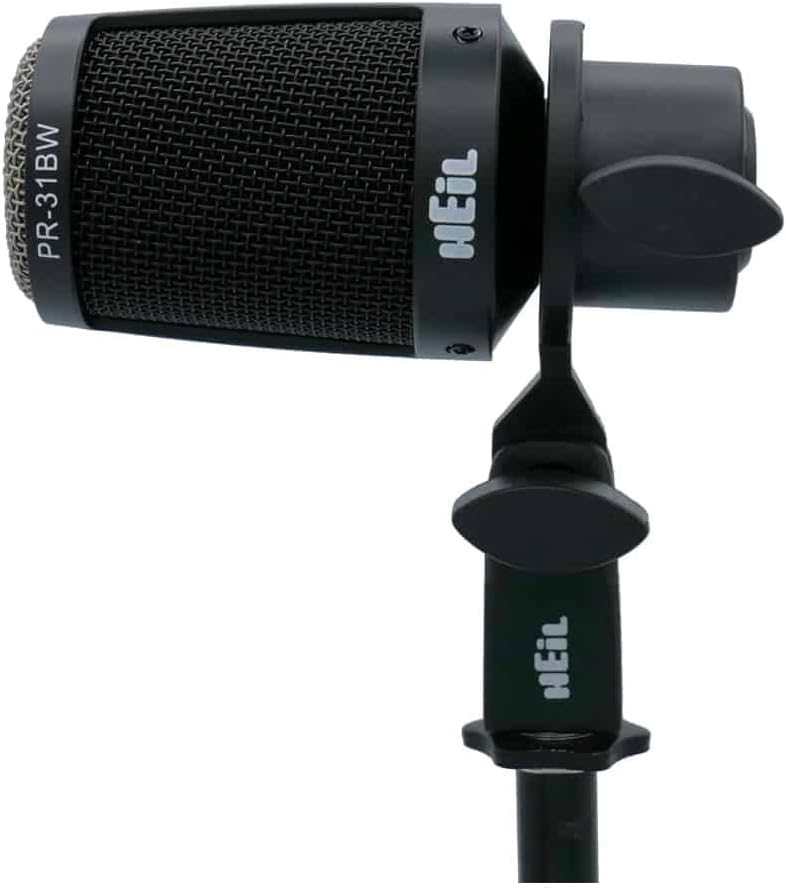 Heil Sound PR-31 BW All-Purpose Dynamic Microphone - Drum and Cymbal Microphone - Black