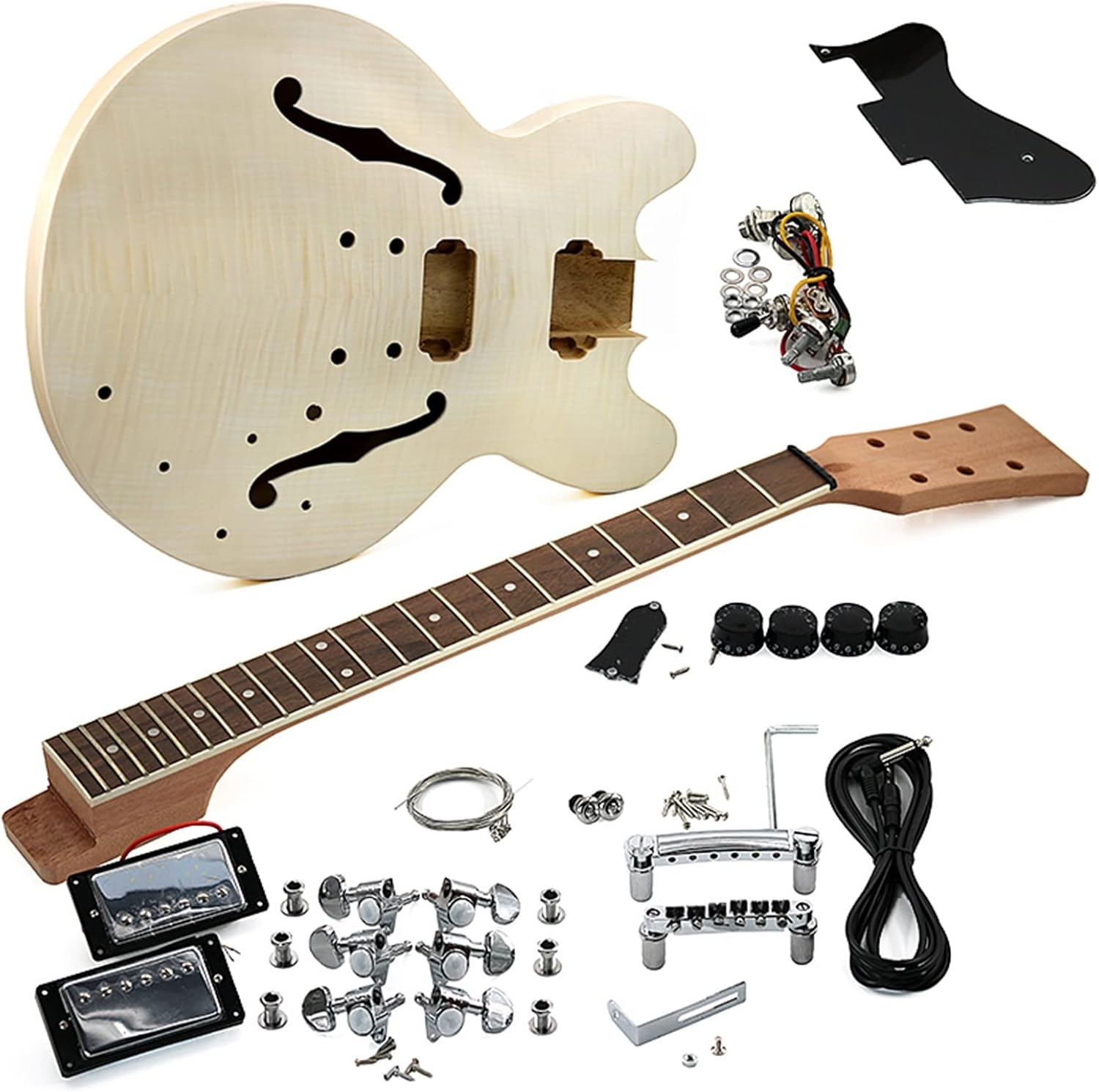 Dot Jazz Guitar Maple Plywood Back Side Fabrication Accessory Kit for Beginners