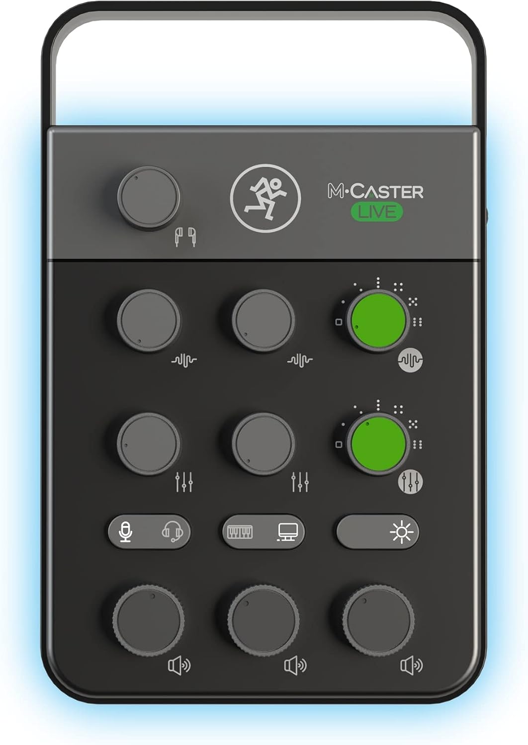 Mackie M-Caster Live Portable Streaming Mixer, Ultra-Compact, USB Connectivity, Customizable RGB Lighting, Connects to Smartphone (Black - 2053280-00) Bundle with 1-Year Extended Protection Plan