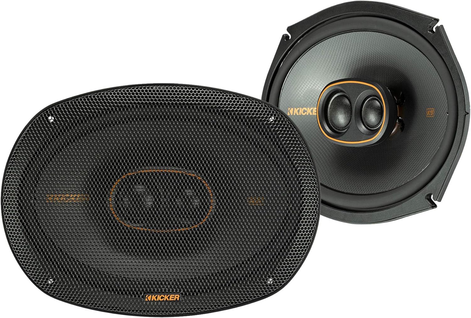 KICKER Pair Kicker 47KSC69304 KSC6930 6x9 150 Watt 3-Way Car Audio Speakers KSC693 (Renewed)