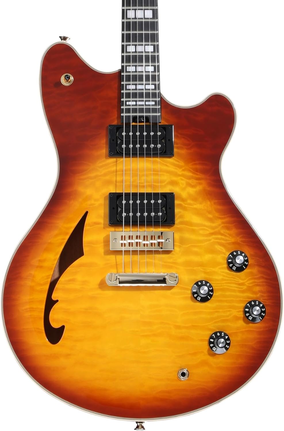 EVH SA-126 Special Quilted Maple Semi-hollowbody Electric Guitar - Tobacco Burst