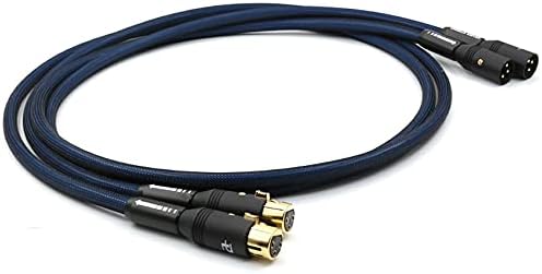 OFC Pure Copper Audio interconnect Cable with Carbon Fiber XLR Plug (Length : 50cm)