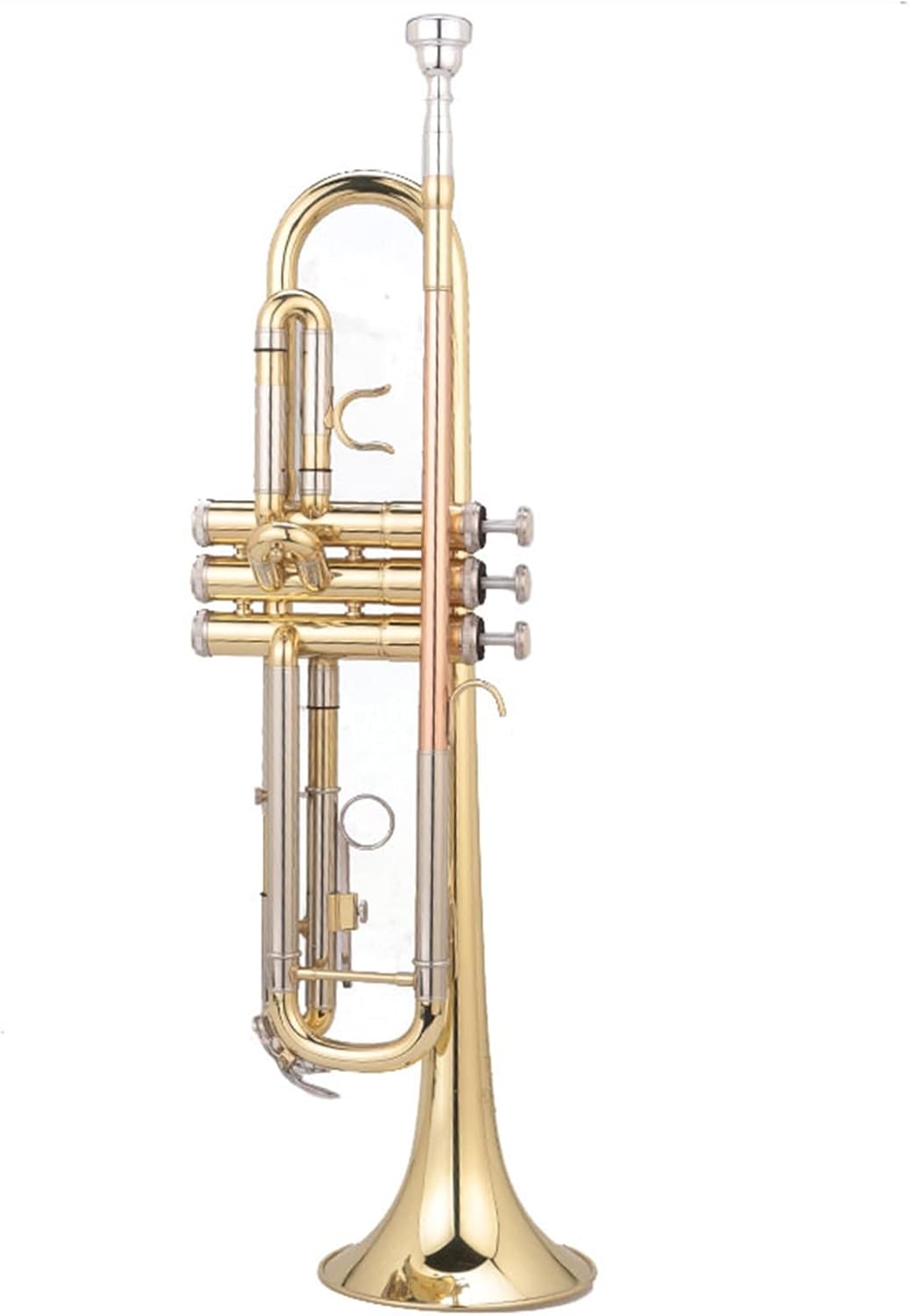 KESHUO Alto B Flat Trumpet Instrument Western Wind Instrument Three-Color Brass Beginner Introductory School Band Performance Trumpets