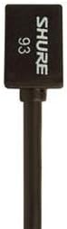Shure WL93 Series Subminiature Condenser Lavalier Microphones,WL93- Black, with 4-Foot (1.2 m) Cable