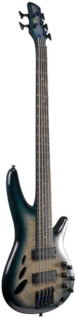 Ibanez SRD905 Bass Workshop 5-String Right-Handed Electric Bass Guitar with Okoume Body, Maple and Walnut Neck, and Panga Panga Fingerboard (Cosmic Blue Starburst Low Gloss)