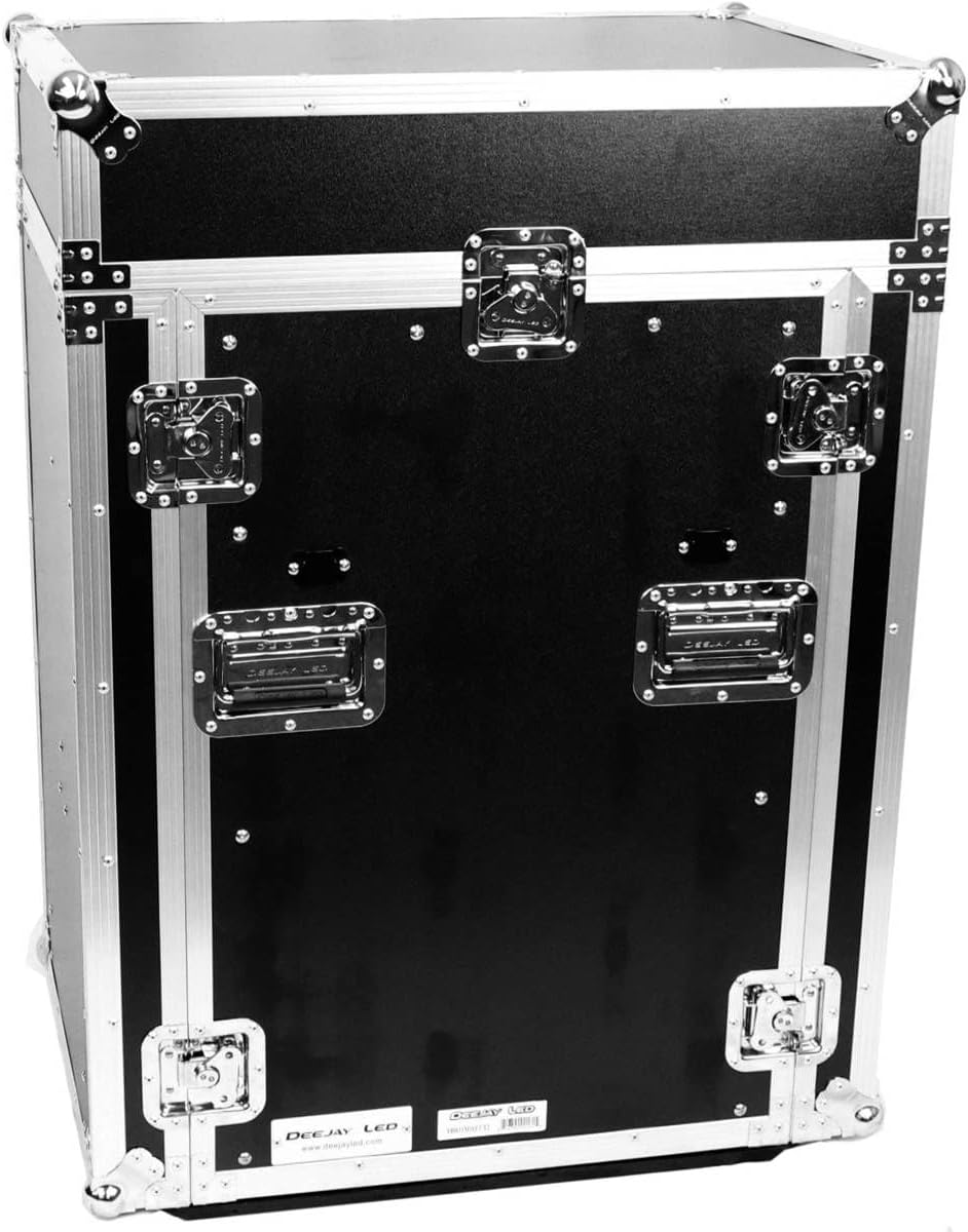 TBH11M16UCT2 Fly Drive Case 11u Space Slant Mixer Rack / 16u Space Vertical Rack System with Caster Board & Two Side Tables