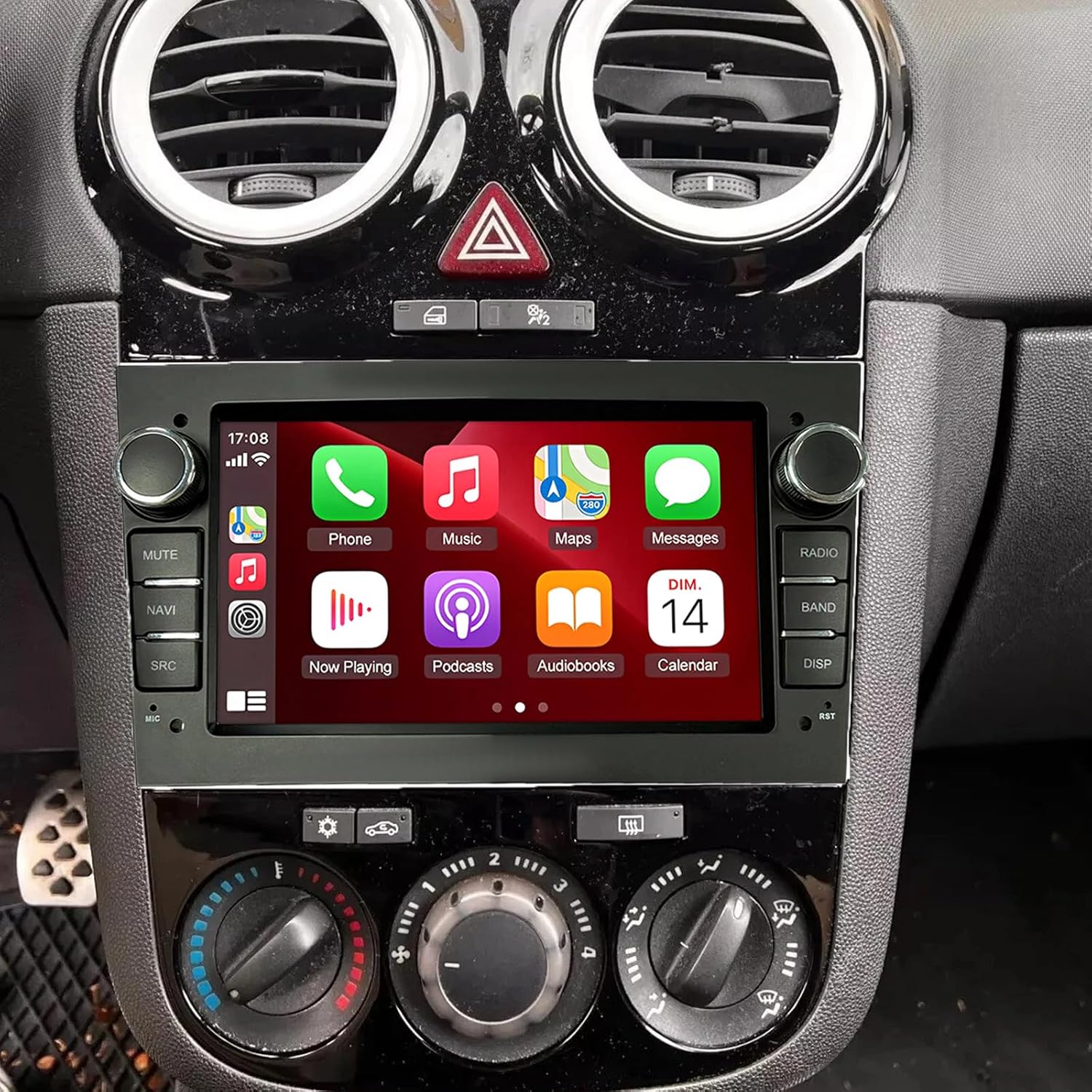 PHEZEN 7 inch Touchscreen Car Stereo Fit for Opel Corsa 2006-2011, Android 15 Double Din Car Radio with Carplay & Android Auto Support Bluetooth Mirror Link WiFi Backup Camera 4+64G